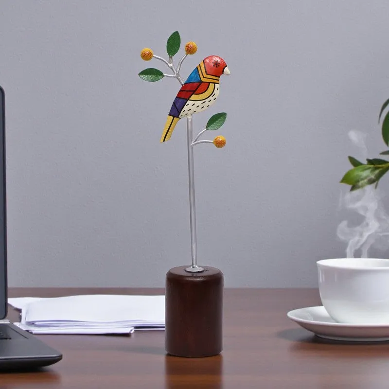 Perched Bird Metal Showpiece media 1