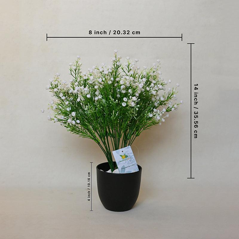 Faux Everlasting Baby Breath Flower Stick (White) - Set of Three media 4