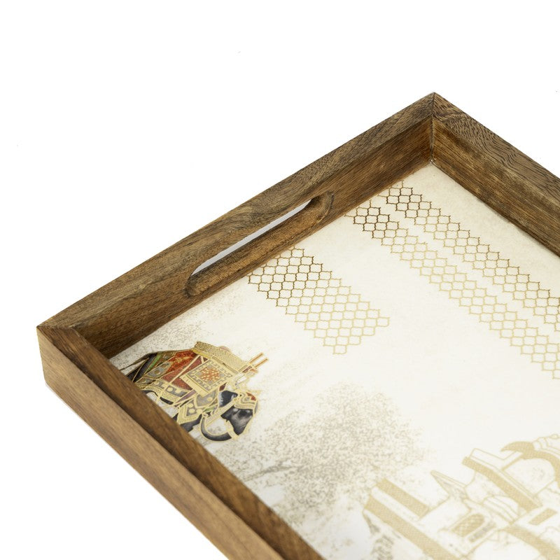 Amberwood Rectangle MDF Serving Tray media 7