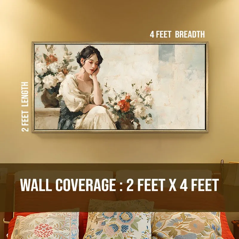 Floral Reverie Canvas Wall Painting With Frame media 8