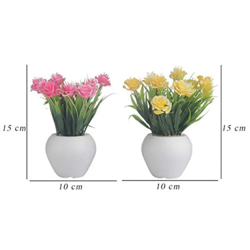 Delpha Faux Plant In Apple Pot (Purple & Pink) - Set Of Two media 6