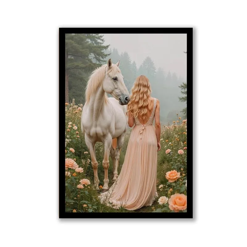 Ethereal Bond Canvas Wall Painting With Black Frame media 4