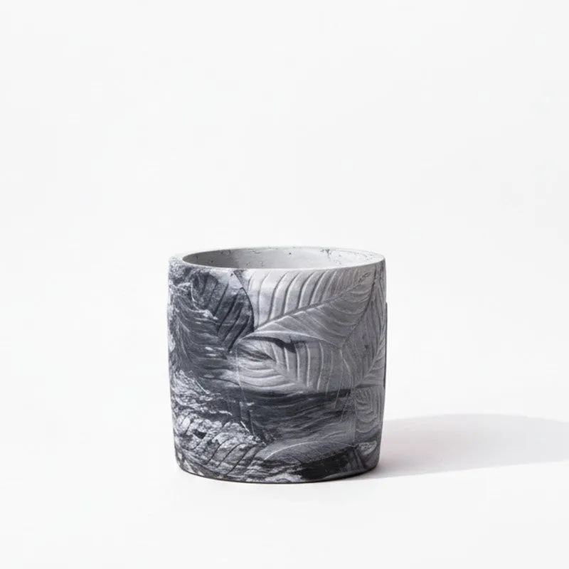 Leaf Print Planter - White,Black media 3
