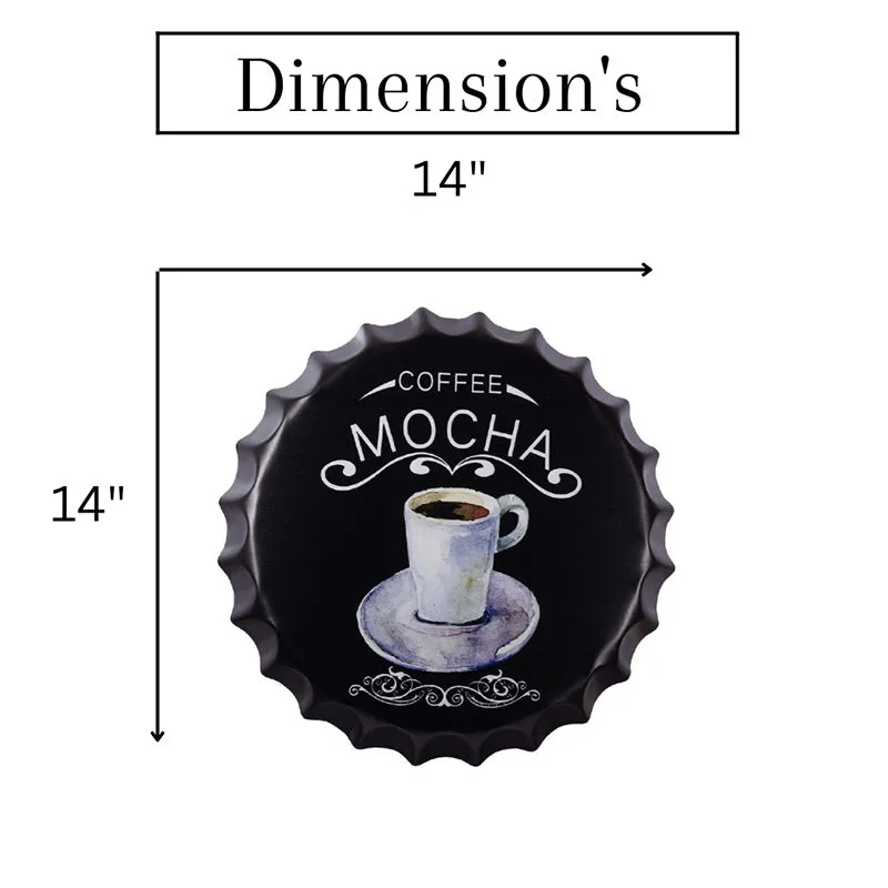 Mocha Plus Bottle Cap Metal Wall Accent media 5