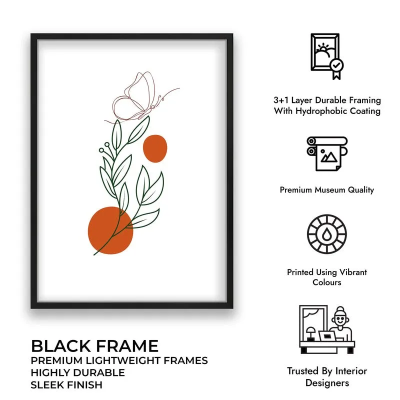 Rust Rhythm Canvas Wall Painting With Black Frame media 12