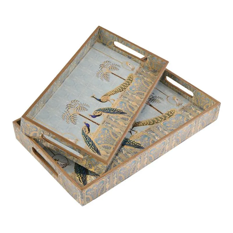 Chitramayi Wood Serving Tray (Large & Medium) - Set Of Two media 6