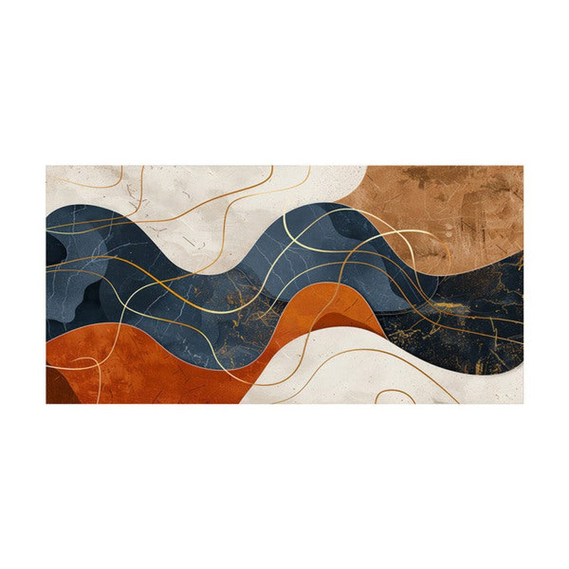 Abstract Splash Waves Poly Canvas Wall Painting media 4