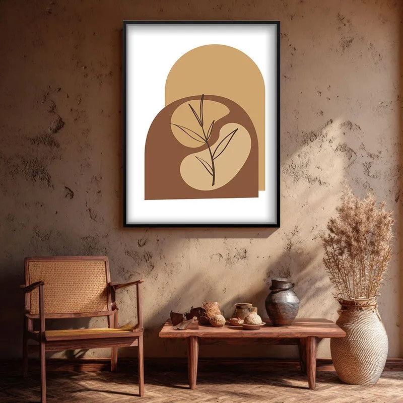 Canyon Leaf Canvas Wall Painting With Black Frame media 3