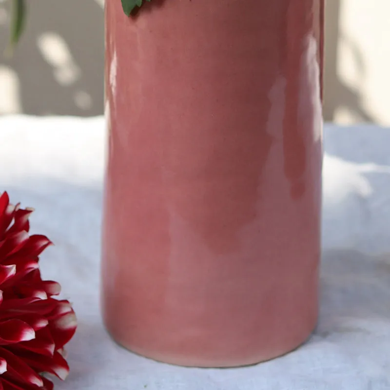 Carmelina Ceramic Vase - Pink media 5