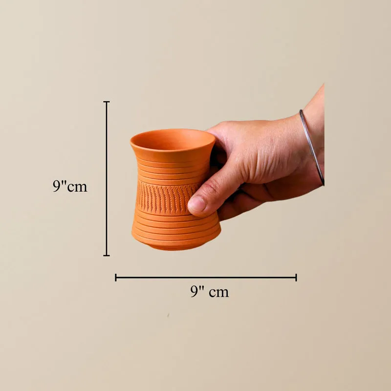 Mitti Curve Terracotta Glass (250 mL) - Set Of Six media 6