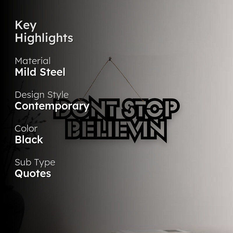 Don't Stop Believin  Mild Steel Wall Accent media 2