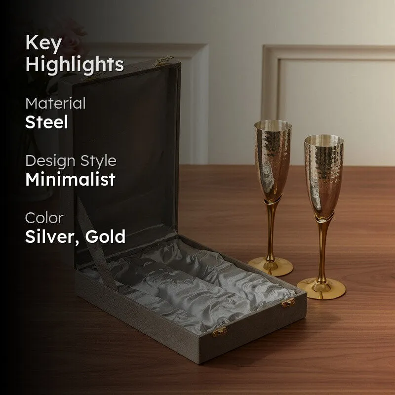 LuxePour Wine & Champagne Glasses (240 mL Each) - Three Piece Set media 2