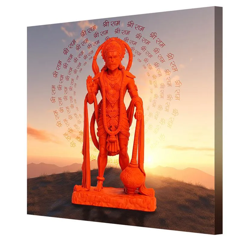 Vibrant Hanuman Wall Painting media 5