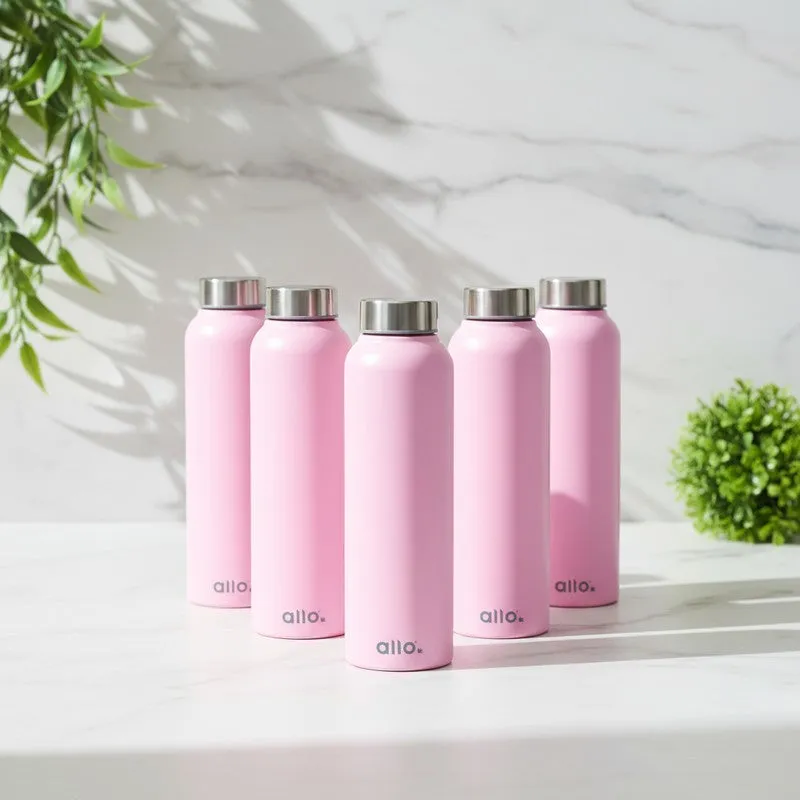 AquaZen Stainless Steel Water Bottle (950 mL Each) - Set Of Five media 1