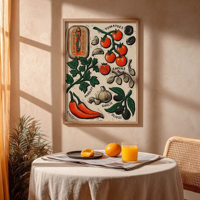 Flavour & Story Archival Canvas Wall Art - Brown media 4