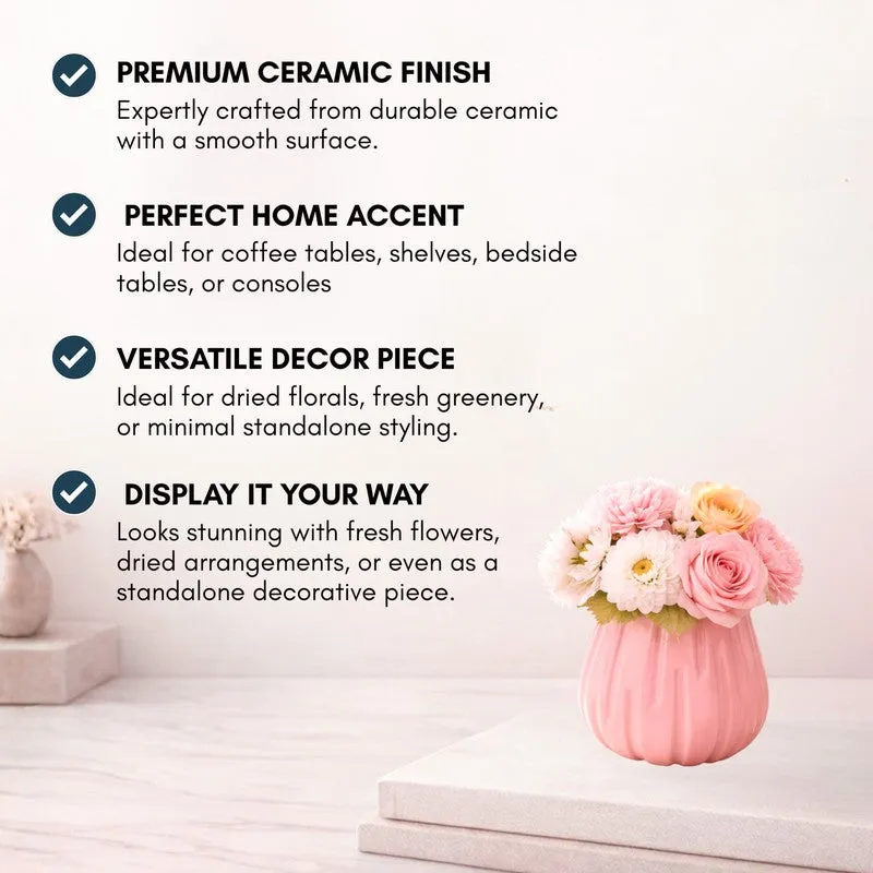 Quirky Pottery Vase - Pink media 6