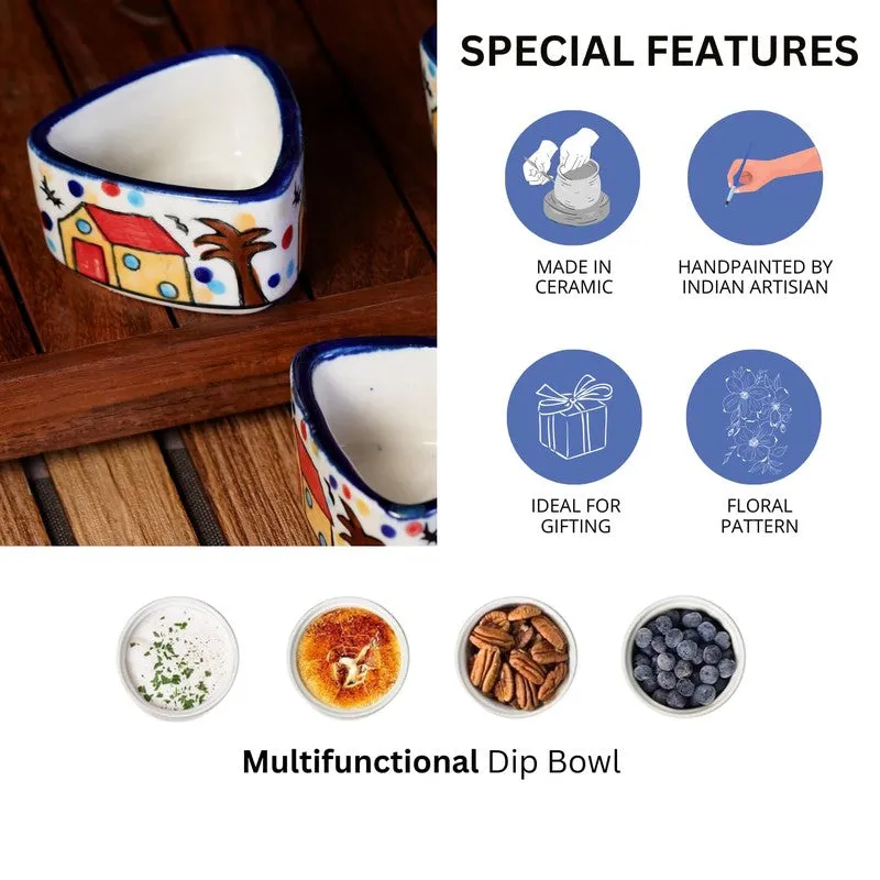Bowlva Ceramic Dip Bowls (Multicolor ,50 mL Each) - Set Of Six media 7