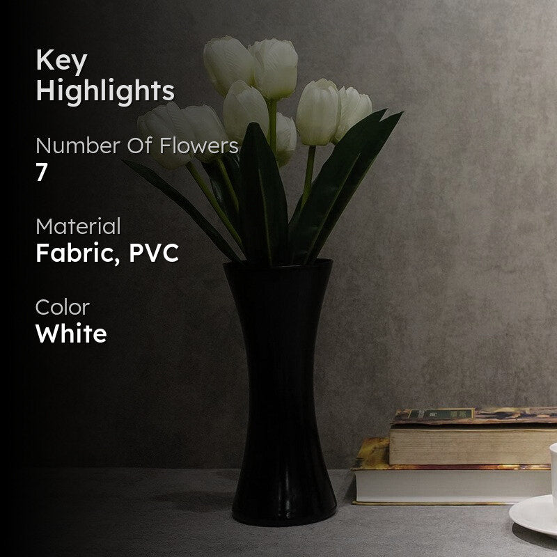 Classic Artificial Flower Tulip - White media 2