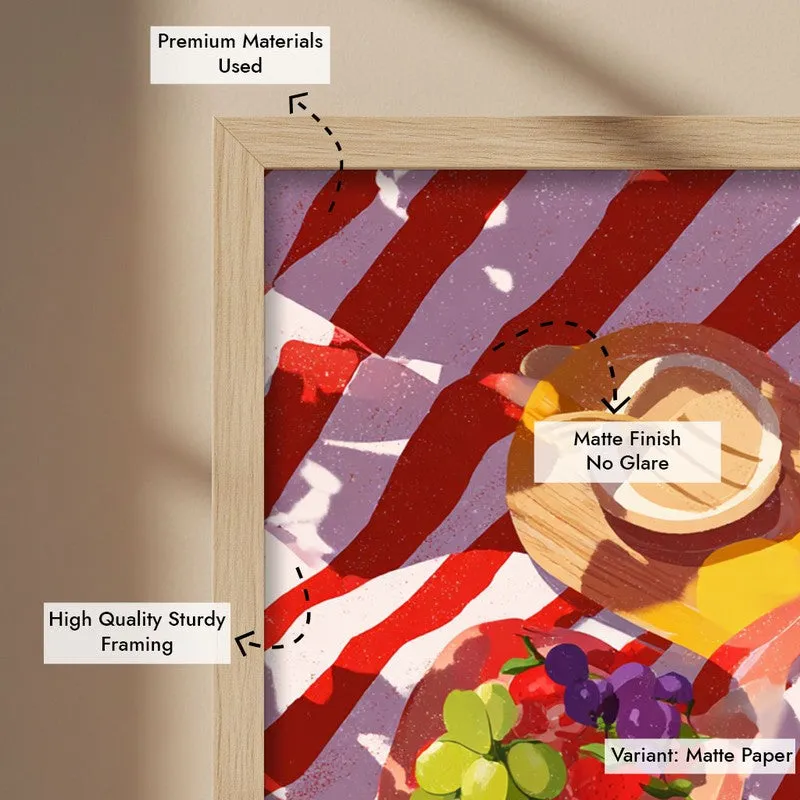 Fresh Fiesta Canvas Wall Painting - Brown Frame media 7