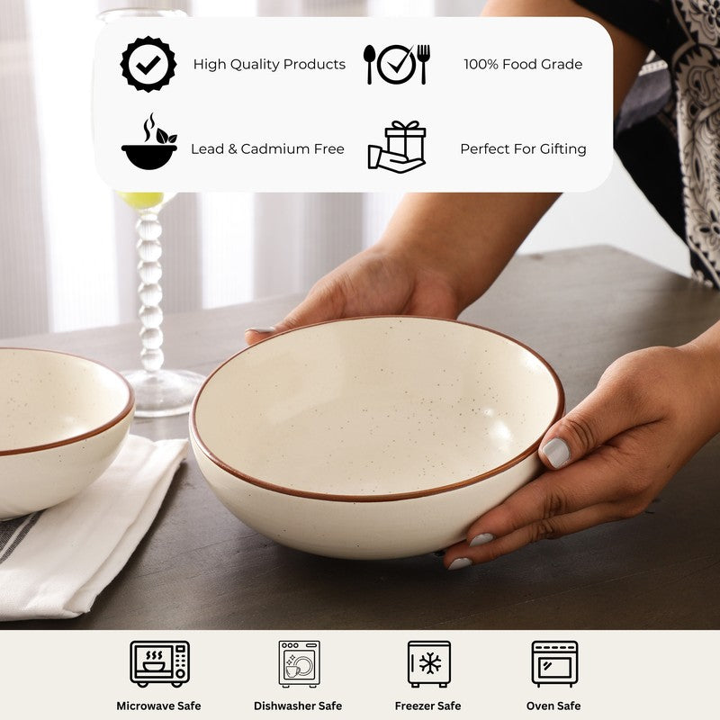 Classic Off-White Serving Bowl - 400 mL media 4