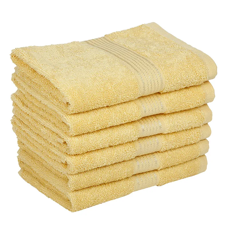 Eva Quick Dry Hand Towel (Yellow) - Set Of Six media 4