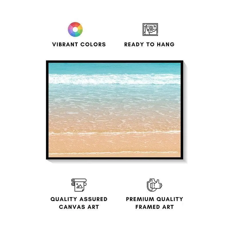 Beautiful Wave Canvas Wall Painting - Black Frame media 4