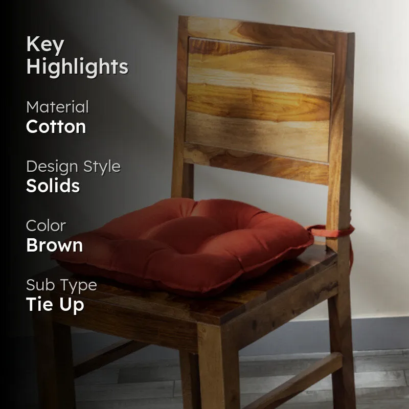 Sylvia Chair Pad (Terracotta Brown) - Set Of Six media 2