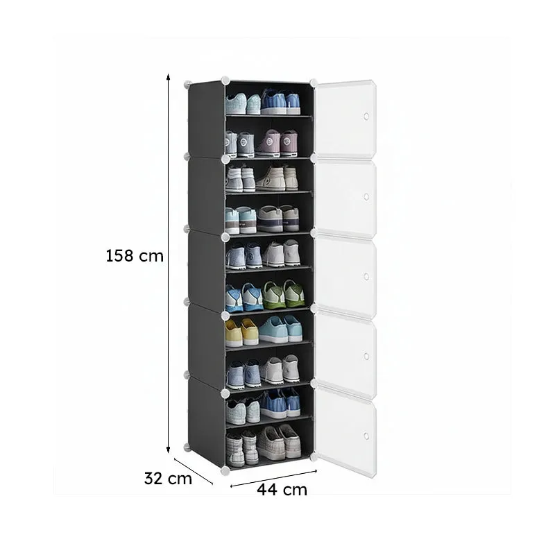 SlimWay Grey Plastic & Metal Shoe Racks - 7
