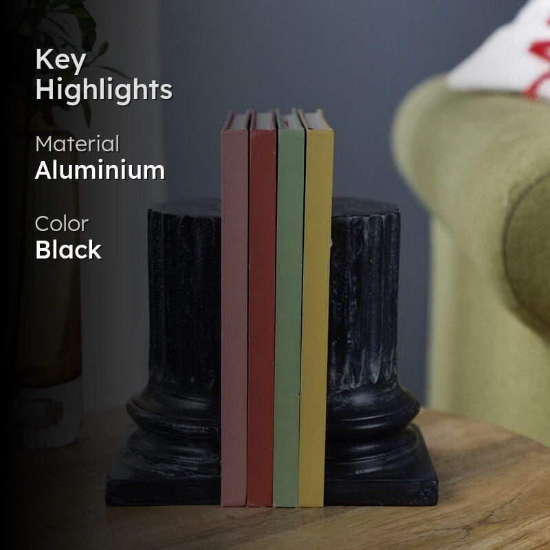 Ancient Pillar Book Ends (Black) - Set Of Two media 2