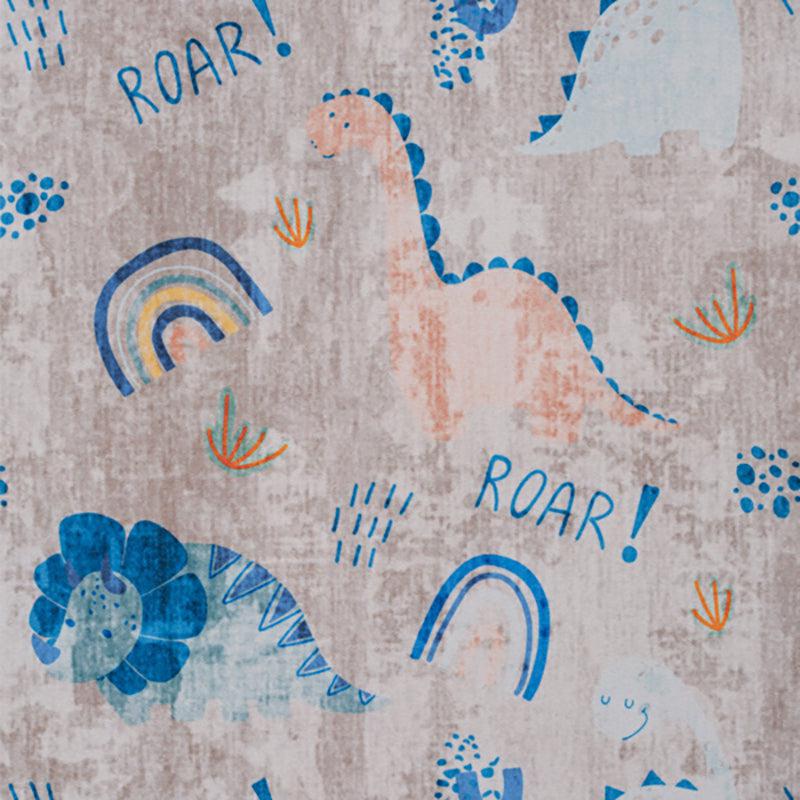 Twinkle Tumble Kids Polyester Anti-Skid Carpet - Peach & Blue media 4