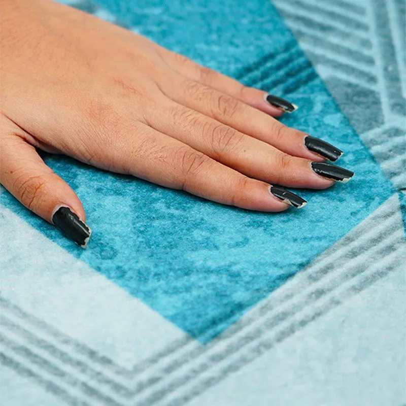 EdgeAbstra Polyester Kitchen Floor Mats (Blue) - Set of Two media 8