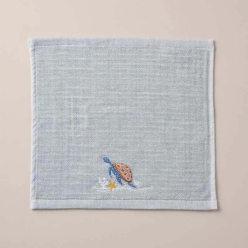 Nautical Applique Bamboo Cotton Hand Towels - Set Of Three media 4