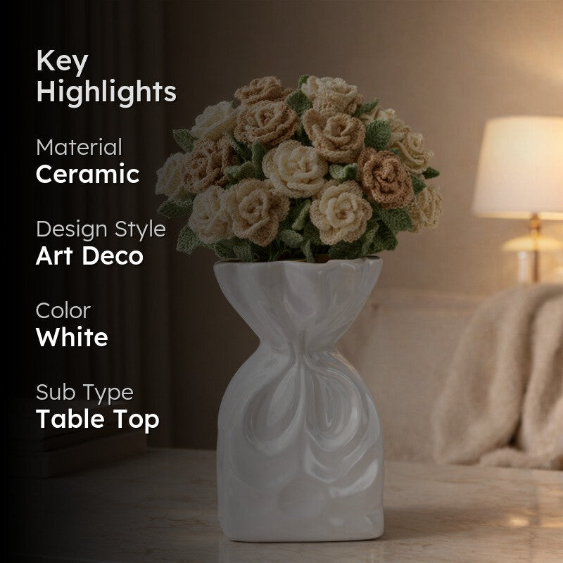 Gildora Ceramic Vase - White media 2