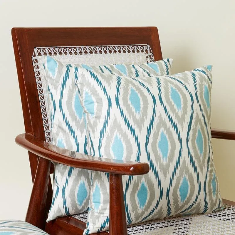 Ikat Rhombi Cushion Cover - Set Of Two media 1