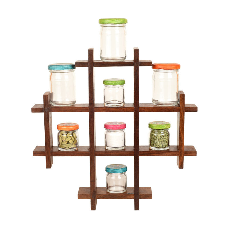 Sheza Wall Shelf with Storage Jar - Nine Piece Set media 3
