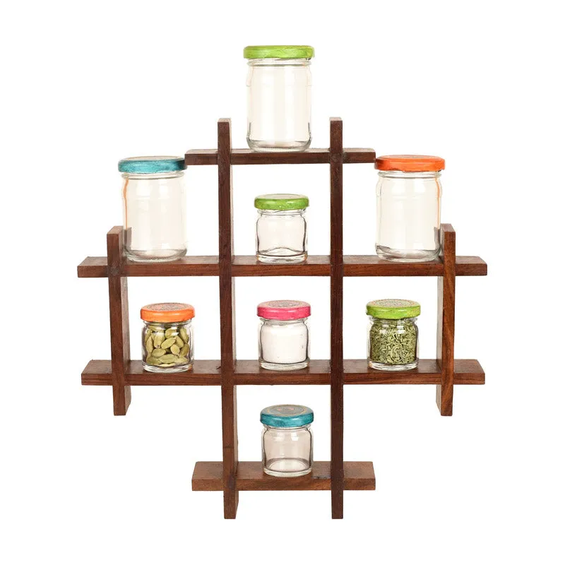Sheza Wall Shelf with Storage Jar - Nine Piece Set media 3