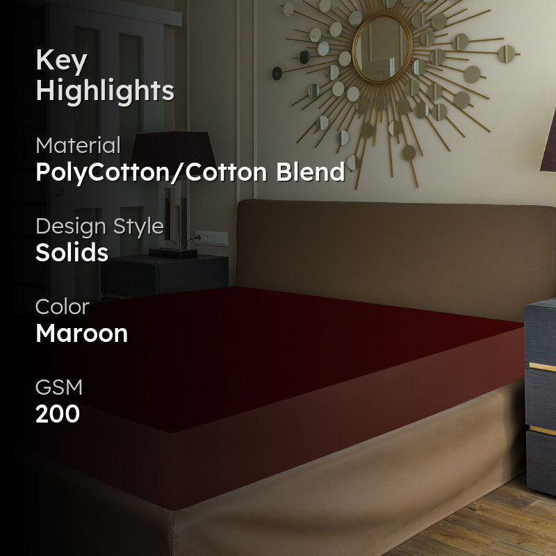 Oswal Mattress Protector - Maroon media 2