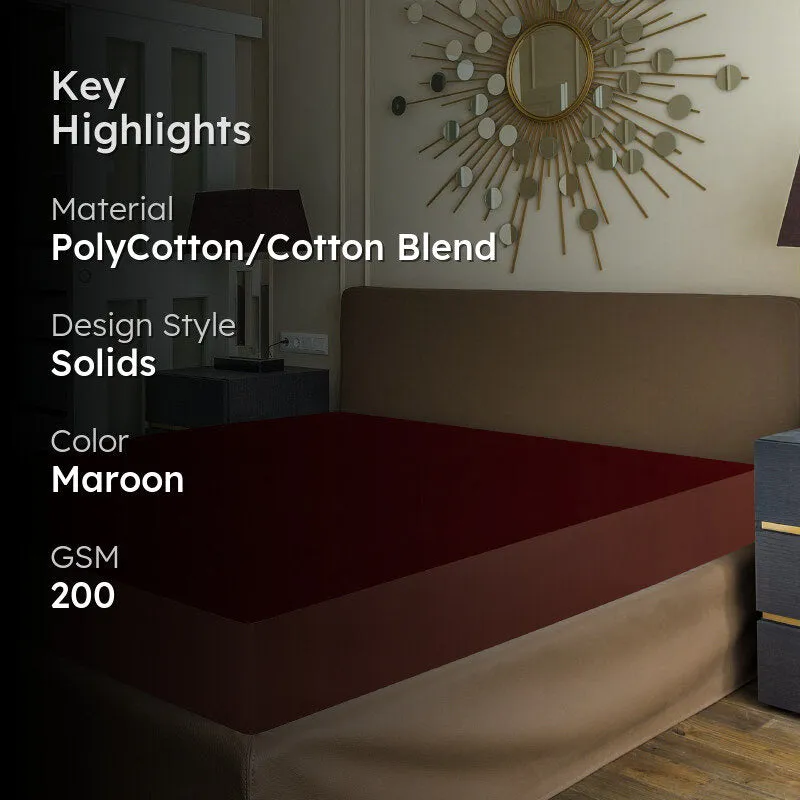 Oswal Mattress Protector - Maroon media 2