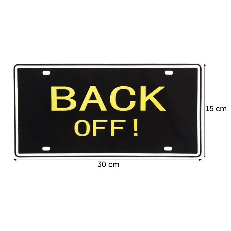Back Off! Sign Plate Metal Wall Accent media 6