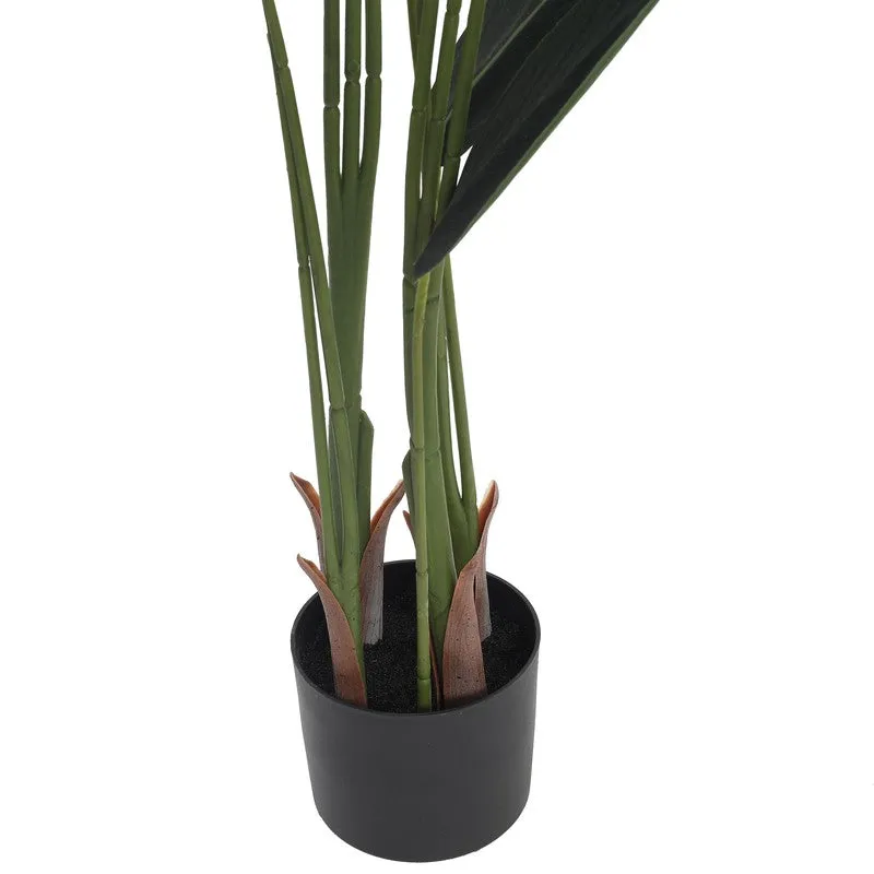 Tranquil Leaf Artificial Plant With Black Plastic Pot - 4.3 ft media 6