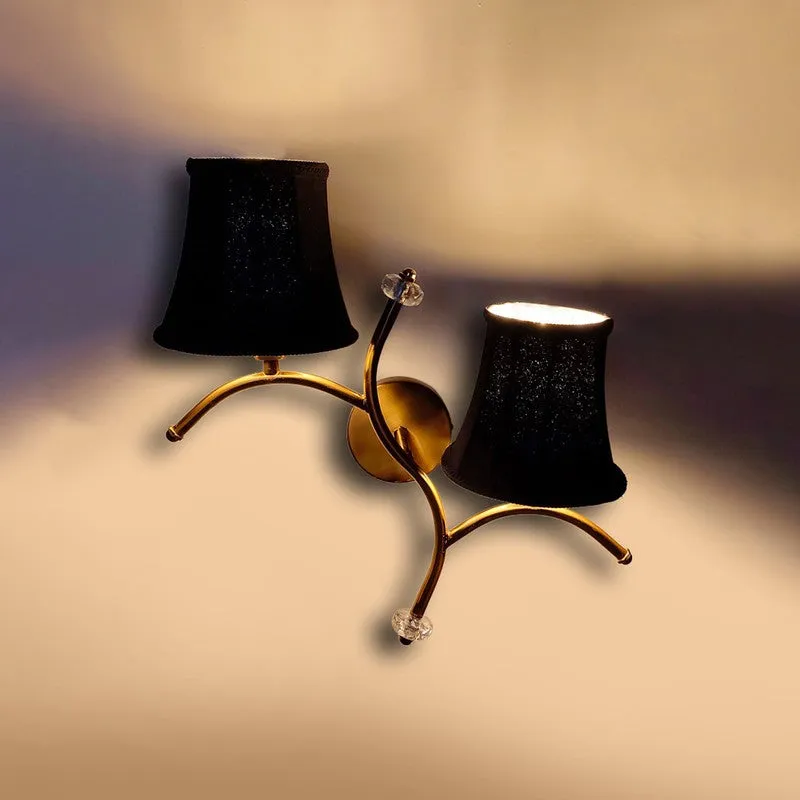 Aurelume Twin Cotton Wall Lamp - Black media 6