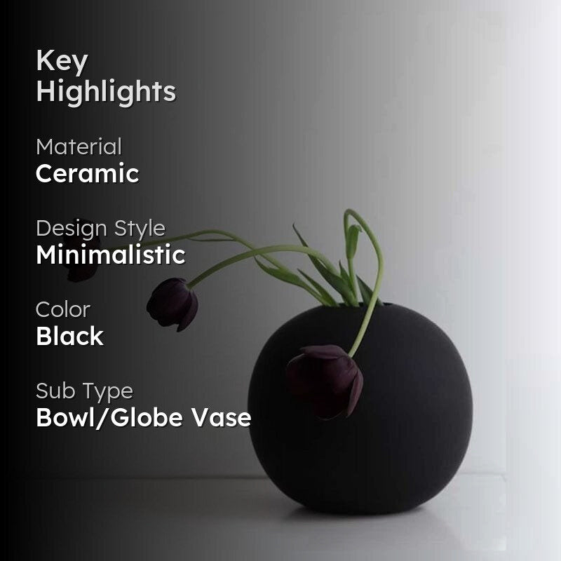Caim Vase - Black media 2