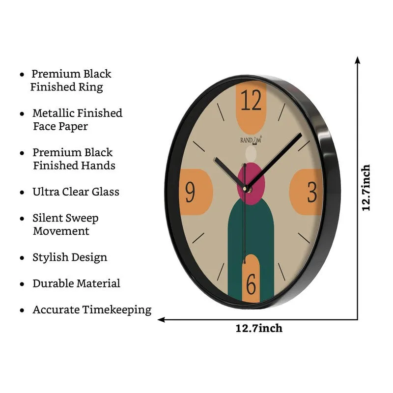 Modernist Round Analog Wall Clock - Multicolor media 8