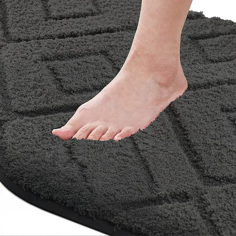 Zella Anti Skid Bath Mat (Dark Grey) - Set Of Four media 4