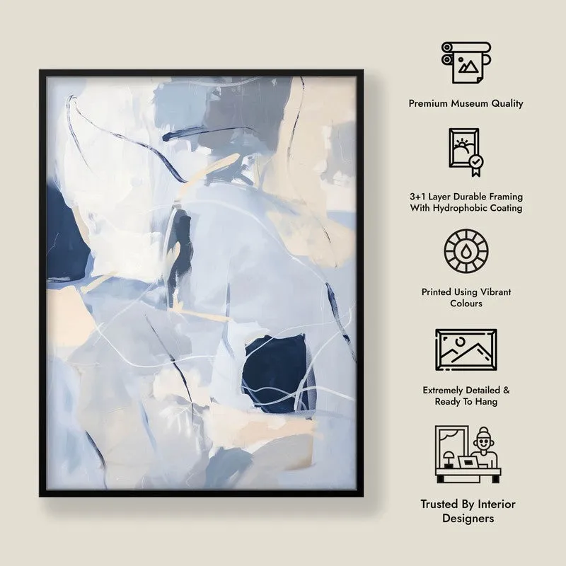 Cobalt Flux Framed Canvas Wall Painting media 7