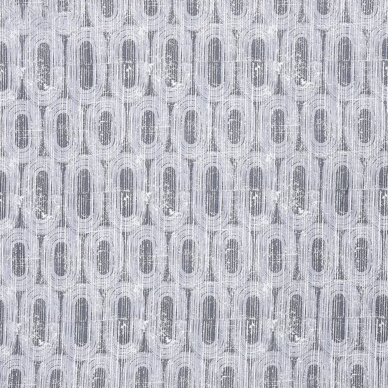 Monte Carlo Striped Ovals Cotton Bedsheet (White,Grey) - 104 TC media 7