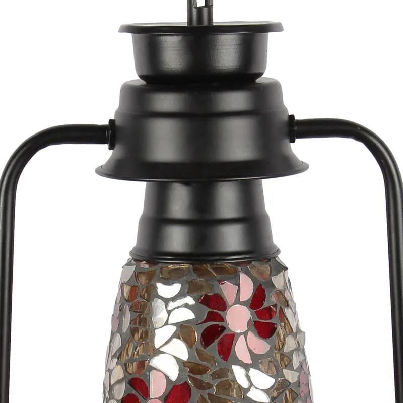 Phoolkari Mosaic Lantern Iron Wall Lamp - Black media 6
