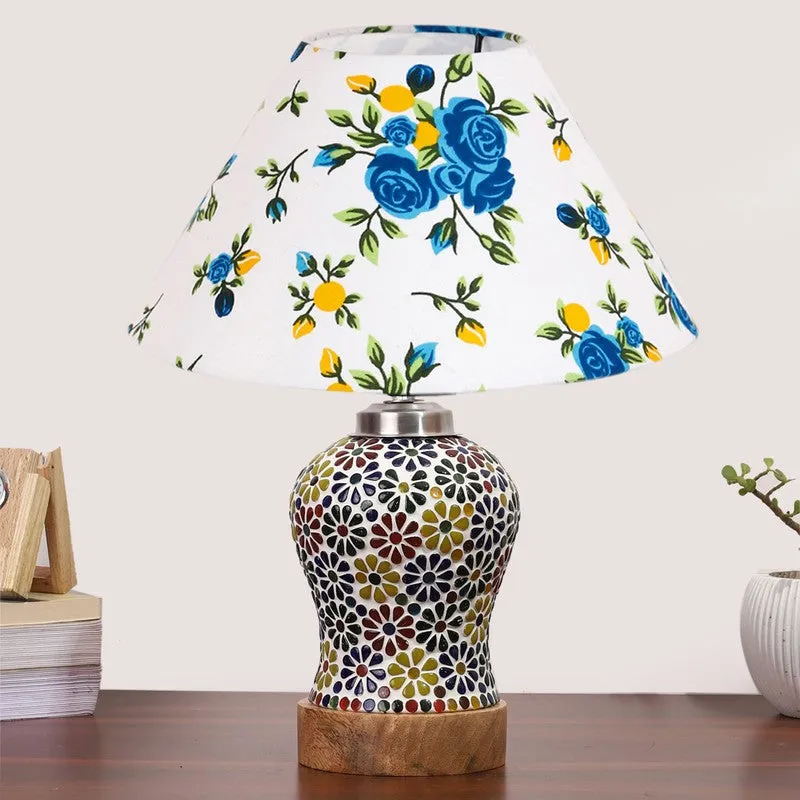 Ambrya Fleur Cone Wooden Table Lamp - Multicolor media 4
