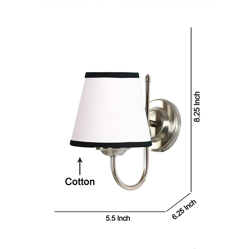 Altura Conical Fabric & Metal Wall Lamp - Black & White media 5