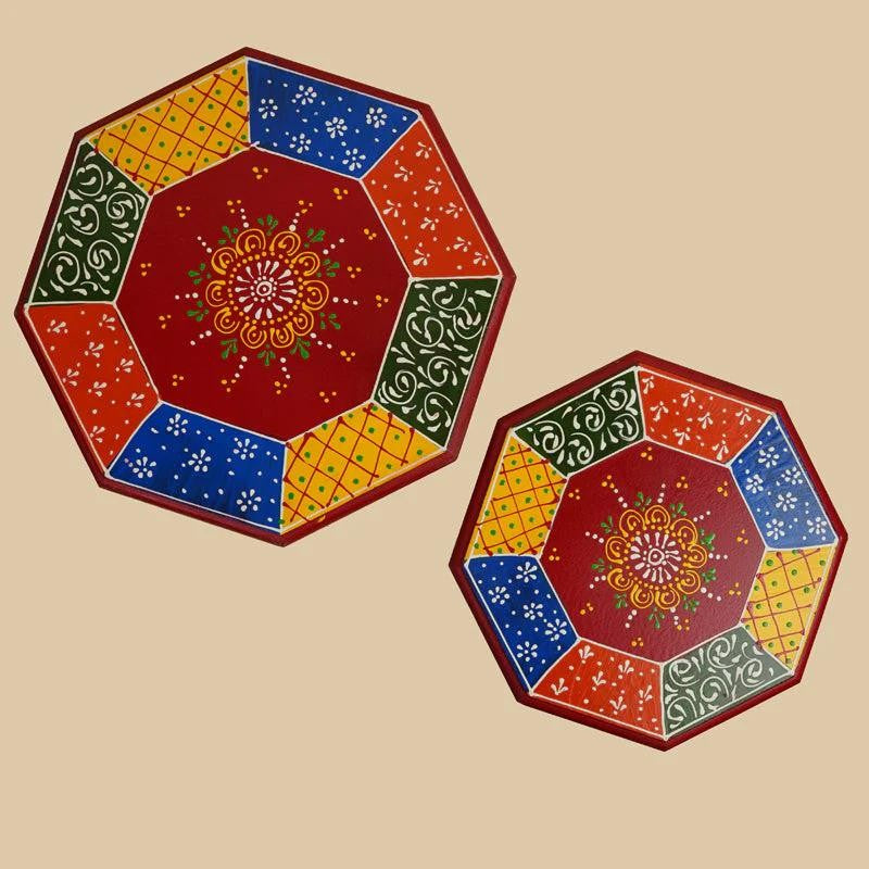 RangRiwaaz Painted Stool - Set Of Two media 6